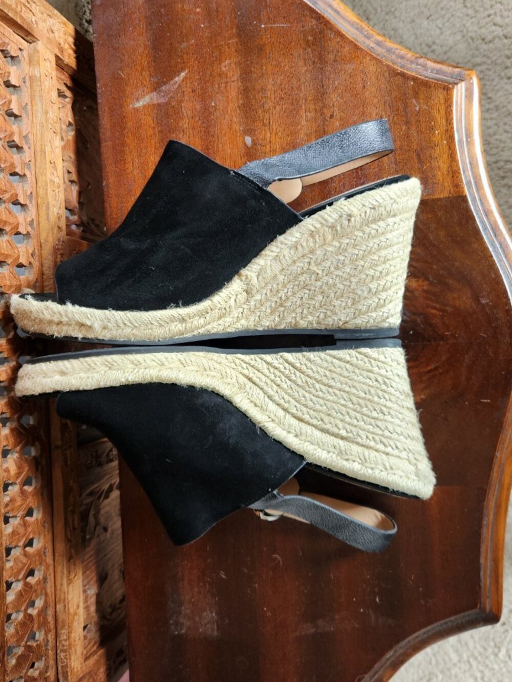 Coach Poppy Wedge Shoe - Espadrilles / Jute with Suede Exterior - Picture 9 of 10